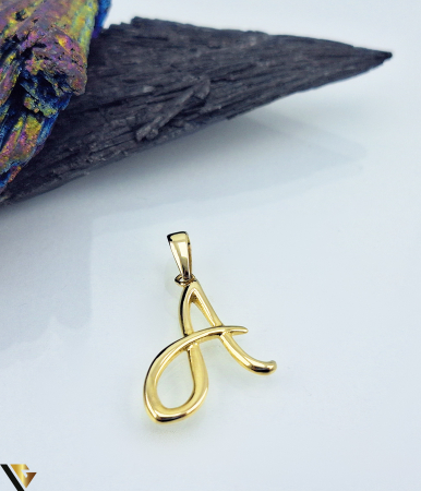 Pandantive din aur - Pandantiv Aur 14k, Initiala "A"