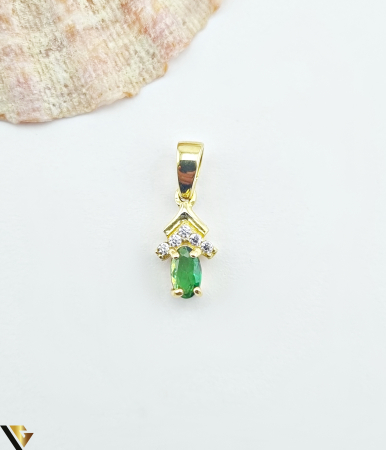Bijuterii din aur - Pandantiv aur 14K,cubic zirconia Greutate: 0.67 g Lungime:15.40 mm ( cu anou ) Latime: 4.00 mm Marcaj / Titlu: 585 Locatie: HARLAU Tel.0723 353 111