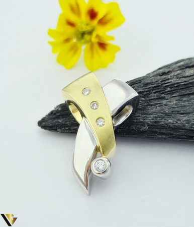 Pandantive cu diamante - Pandantiv Aur 14k, Diamante 0.11 ct