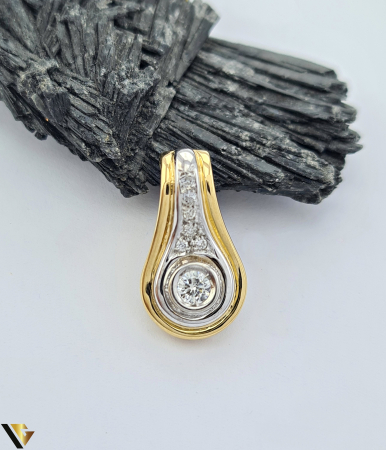 Pandantive din aur - Pandantiv Aur 14k, Diamante 0.27 ct