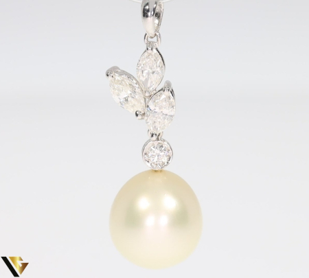 Pandantiv Aur 14k, Diamante 1.00 ct, Perla [1]