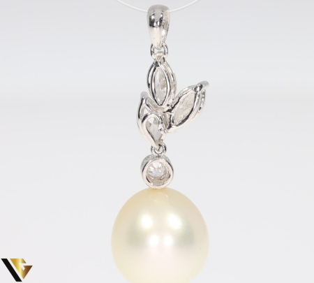 Pandantiv Aur 14k, Diamante 1.00 ct, Perla [2]