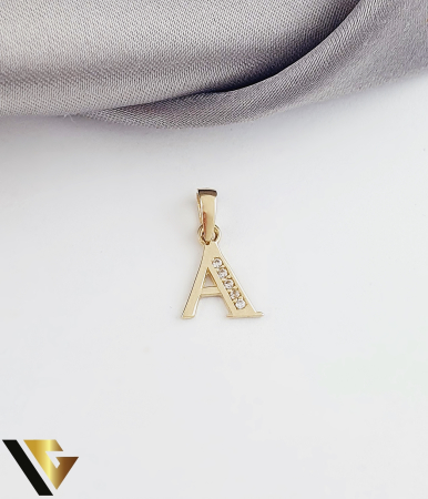 Bijuterii din aur - Pandantiv Aur 14K, Initiala A