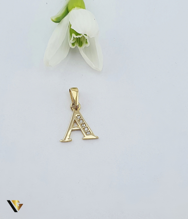 Pandantive din aur - Pandantiv Aur 14k, Initiala A