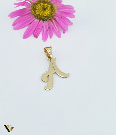 Pandantive din aur - Pandantiv Aur 14k, Initiala "A"