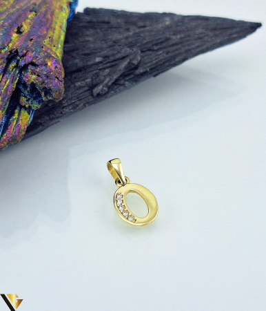 Pandantive din aur - Pandantiv Aur 14k, Initiala "O"