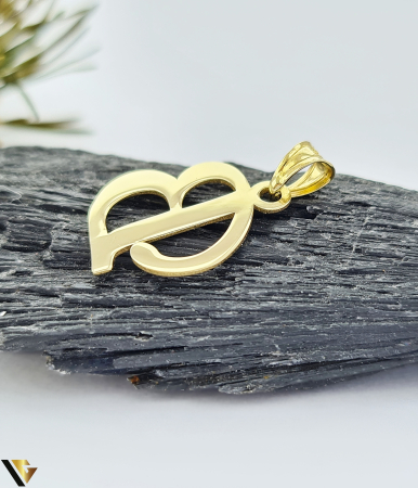 Pandantiv Aur 14k, Initiala B [1]