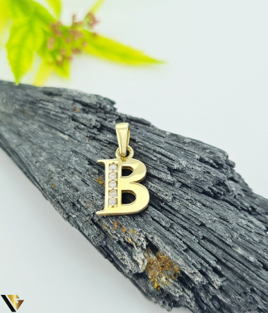 Pandantiv Aur 14k, Initiala "B" [0]