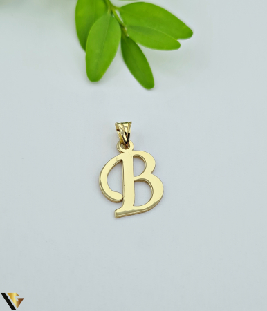 Pandantive din aur - Pandantiv Aur 14k, Initiala B