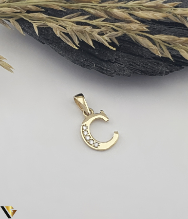 Bijuterii din aur - Pandantiv Aur 14K, Initiala C