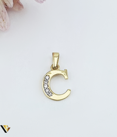 Pandantive din aur - Pandantiv Aur 14k, Initiala C