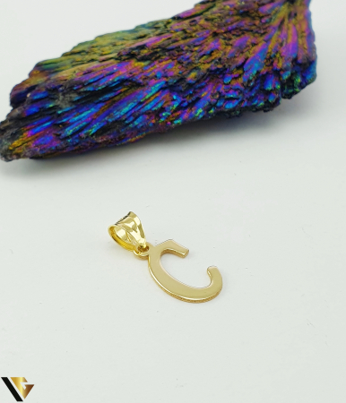 Pandantive din aur - Pandantiv Aur 14k, Initiala C