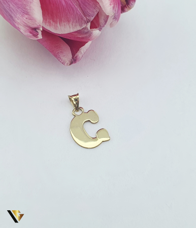 Pandantive din aur - Pandantiv Aur 14K, Initiala C