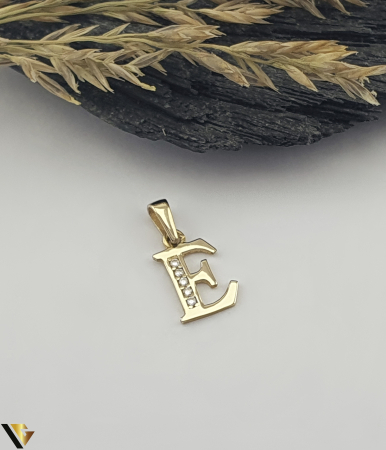 Bijuterii din aur - Pandantiv Aur 14K, Initiala E