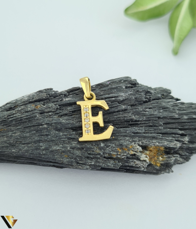 Bijuterii din aur - Pandantiv Aur 14k, Initiala "E"