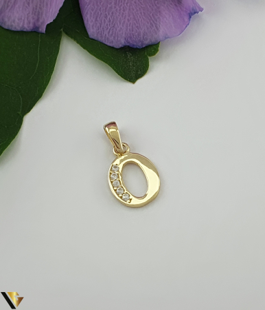 Pandantive din aur - Pandantiv Aur 14K, Initiala O