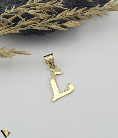 Bijuterii din aur - Pandantiv Aur 14k, Initiala L