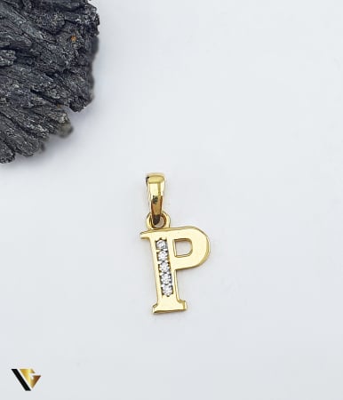 Bijuterii din aur - Pandantiv Aur 14k, Initiala P