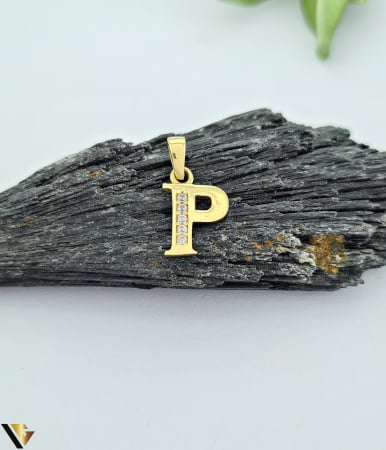 Bijuterii din aur - Pandantiv Aur 14k, Initiala "P"