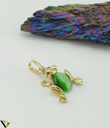 Pandantive din aur - Pandantiv Aur 14k, Ochi de pisica, Spinele