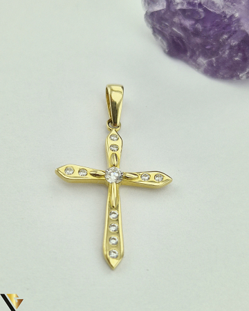 Pandantive din aur - Pandantiv aur 14k Greutate: 1.67 grame Lungime: 34.00 mm ( cu anou ) Latime: 18.00 mm Marcaj / Titlu: " 585 " Locatie: HARLAU 0723 353 111