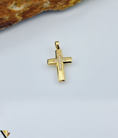 Brose din aur - Pandantiv Aur 14K,  Zirconiu