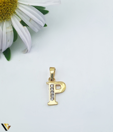 Pandantive din aur - Pandantiv Aur 14K, Initiala P