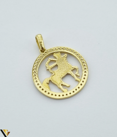 Pandantiv din aur 14k, 585 1.91 grame Lungimea pandantivului cu anou este de 26 mm Latimea pandantivului este de 19mm Produs NOU Locatie HARLAU [1]