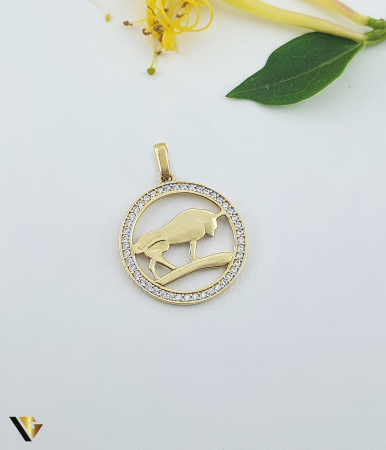 Pandantive din aur - Pandantiv Aur 14k, Zodia Taur
