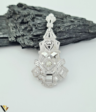 Pandantive din aur - Pandantiv Aur 18k, Diamant 0.13 ct
