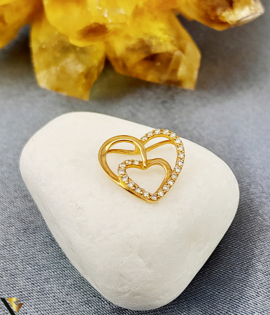 Pandantive din aur - Pandantiv Aur 18k, Diamante  0.14 ct in total