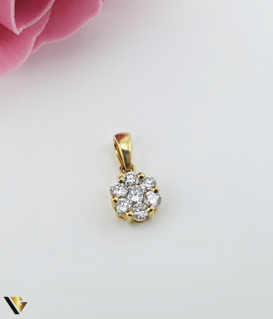 Pandantive cu diamante - Pandantiv Aur 18k, Diamante 0.34 ct
