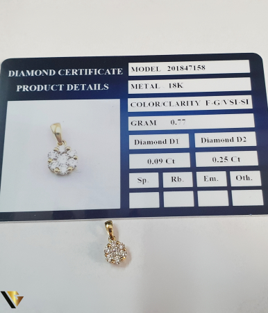 Pandantiv Aur 18k, Diamante 0.34 ct [2]