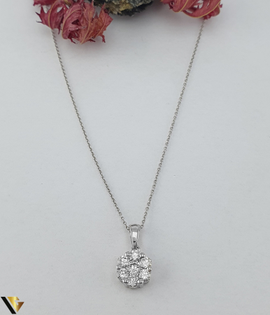 Lant cu Pandantiv Aur 18K, Diamante 0.51 ct