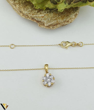 Lant cu Pandantiv Aur 18k, Diamante 0.51 ct [1]