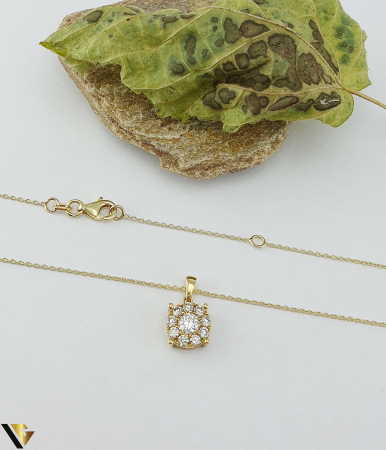 Lant cu Pandantiv Aur 18k, Diamante 0.64 ct [1]