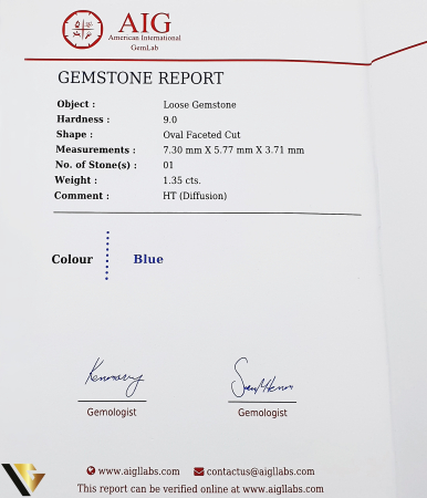 Lant cu Pandantiv Aur 18K, Diamante 0.72 ct si Safir 1.35 ct [7]