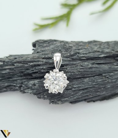 Pandantive din aur - Pandantiv Aur 18k, Diamante 0.77 ct