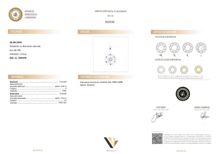 Pandantiv Aur 18k, Diamante 0.77 ct [3]