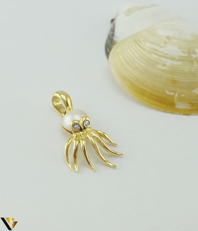 Pandantive cu diamante - Pandantiv Aur 18k, Perla, Diamante
