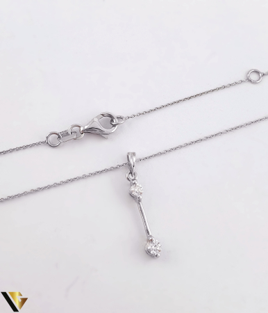 Pandantiv Aur Alb 18K, Diamante 0.14 ct in total [1]