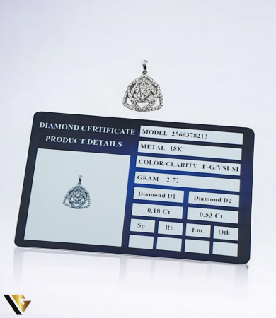 Pandantiv Aur Alb 18k, Diamante 0.71 ct in total [3]