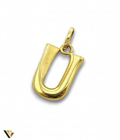 Bijuterii din aur - Pandantiv 'Litera U' Aur 18k, 1.00 grame