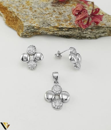 Bijuterii din argint - Set Argint 925, Cercei si Pandantiv