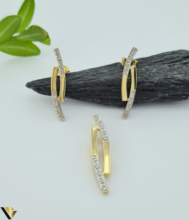 Bijuterii din aur - Set Aur 14k, Diamante 0.10 ct