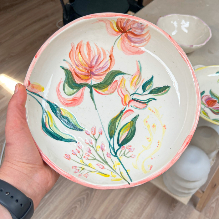 Farfurie largă Roșie 24/3 cm [6]