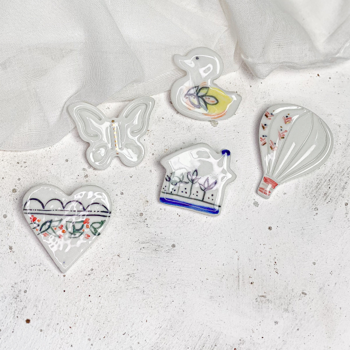 Set 5 broșe  - ceramică #2 [2]