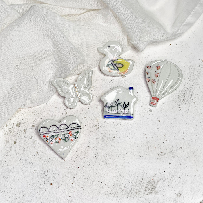 Set 5 broșe  - ceramică #2 [4]