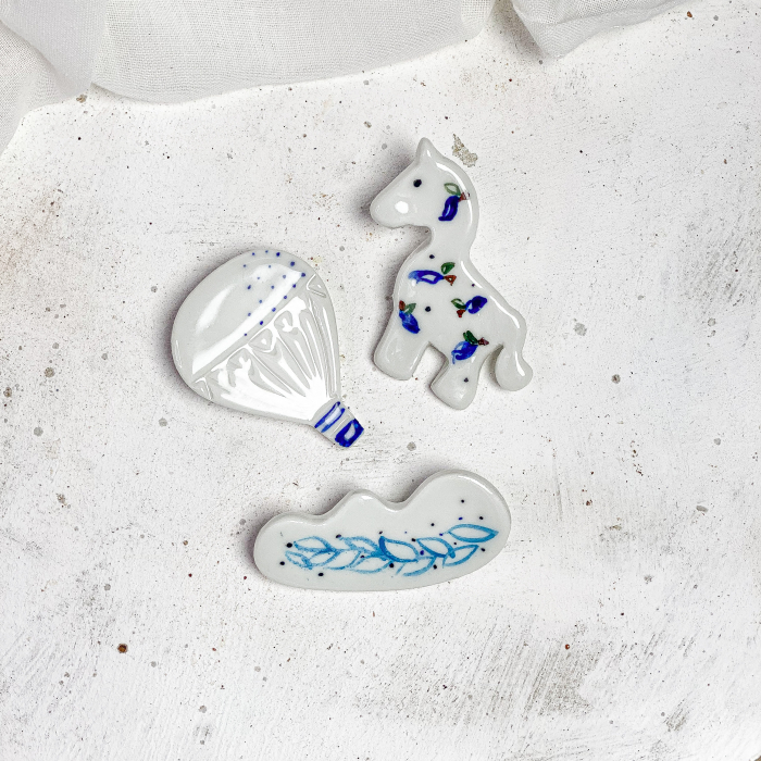 Set 3 broșe  - ceramică #4 [2]