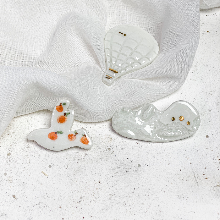Set 3 broșe  - ceramică #5 [1]